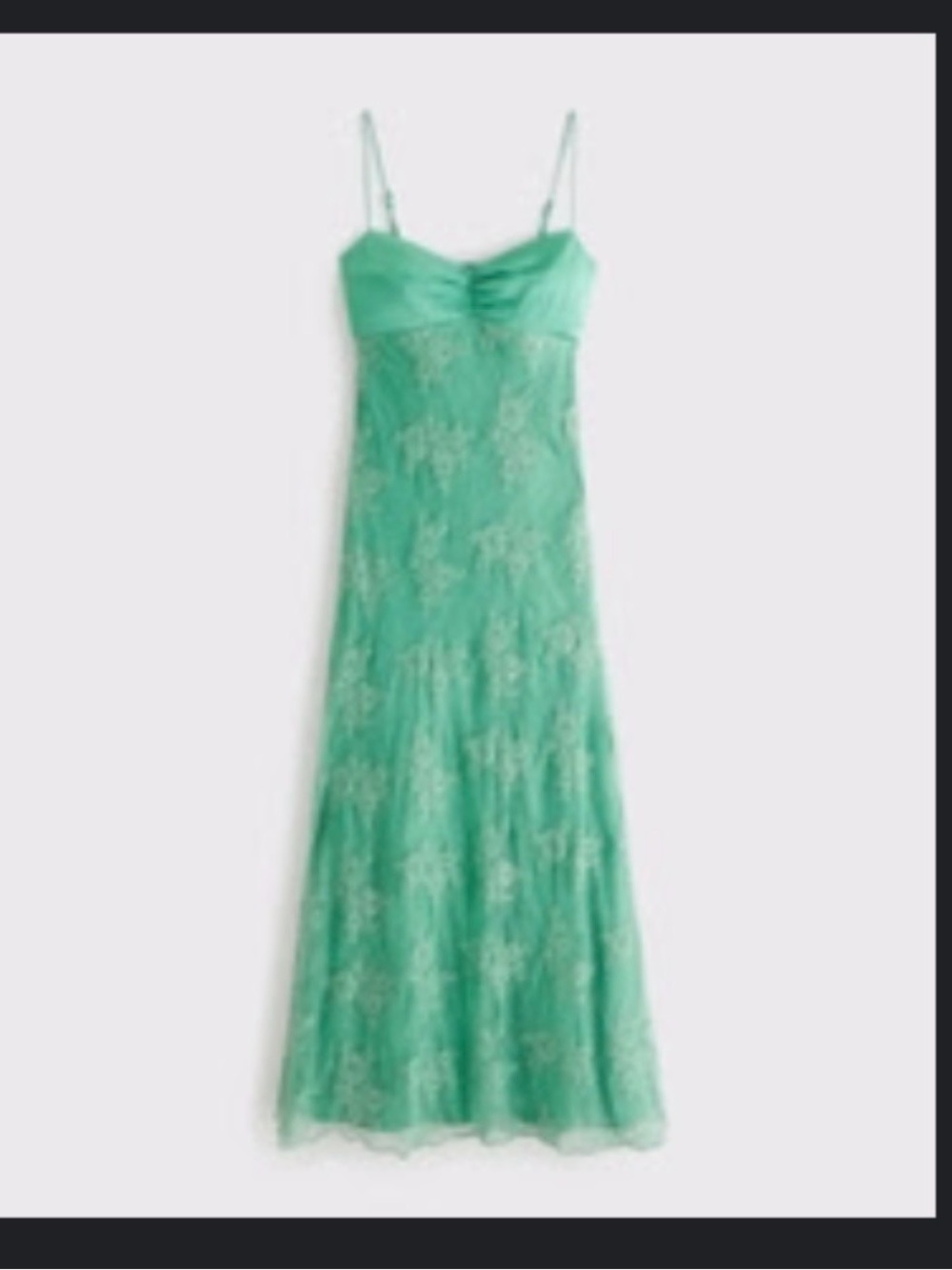 Abercrombie & Fitch Mint Green Julia Lace Maxi Slip Dress